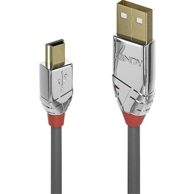 LINDY USB kabel 1 m USB 2.0 USB-A Mini-USB b, sivi