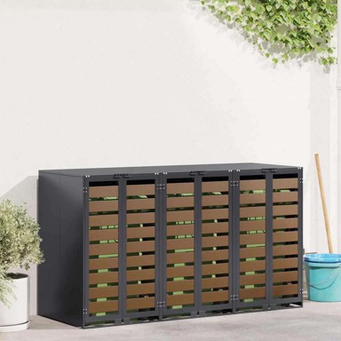 Skladištenje kanti za 3 kante Antracit 340 x 77.5 x 115.5 cm