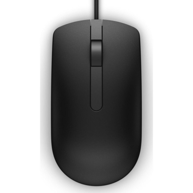 DELL Uredski miš MS116, USB, optički, 1000 DPI, crni