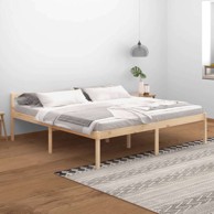 Krevet za starije osobe 200 x 200 cm od masivne borovine, prirodna