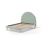 VIPACK Zeleni tapecirani krevet s podnicom 140x200 cm MOON 