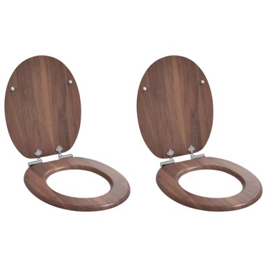 MDF WC daska 2 kom 44x38 cm smeđa