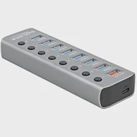 DELOCK HUB USB 3.2 Gen 1 + 7 portova + USB-C (63264)