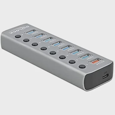 DELOCK HUB USB 3.2 Gen 1 + 7 portova + USB-C (63264)
