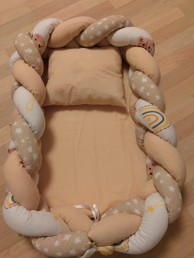 Gnijezdo za bebe, bijelo/bež