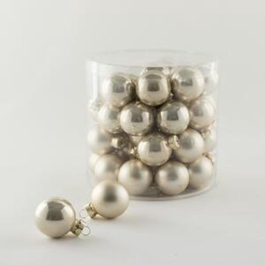 Staklene kuglice set 45 kom, 3 cm, perl