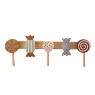 BLOOMINGVILLE Zidna dječja vješalica od borovine Rudy 