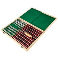 VEVOR Set dleta za drvo, 8 komada, 17 cm i 23 cm, crveni