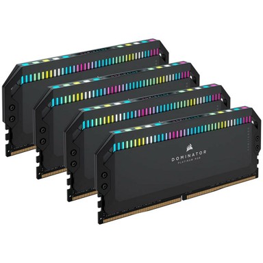 CORSAIR RAM memorija Dominator Platinum RGB, DDR5, 6200 MHz, XMP 3.0, CL32, 64 GB Quad-Kit, crna CMT64GX5M4B6200C32