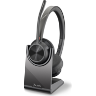 POLY Slušalice Voyager 4320 UC, bežične, USB-C, Bluetooth, postolje za punjenje, crne