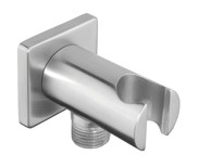 SAPHO Fiksni držač tuša s izlazom Minimal, okrugli, mat inox