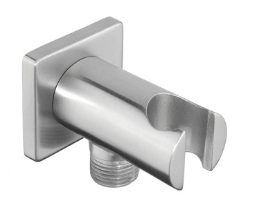 SAPHO Fiksni držač tuša s izlazom Minimal, okrugli, mat inox