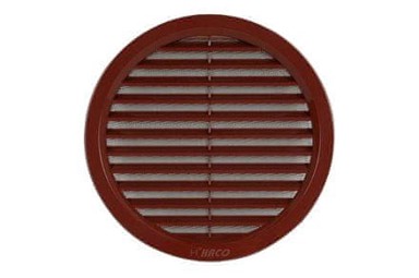 HACO Ventilacijska rešetka, okrugla, VM mreža, Ø 150 mm, smeđa