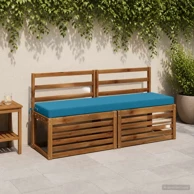 Jastučići za klupu Soest 2 kom 150 x 40 x 8 cm od poliestera, svjetloplavi