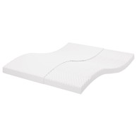 Madrac od pjene bijeli 160x210 cm 7 zona tvrdoća 20 ILD