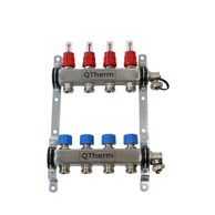QTHERM Podno razdjelnik FHFMI-TOP5, s mjeračima protoka, 5 krugova