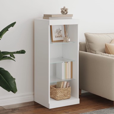Komoda s LED svjetlima bijela 41x37x100 cm