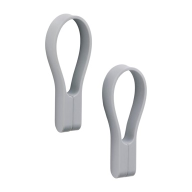 ZONE Svijetlo siva silikonska šipka za ručnike 2 kom Loop