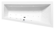 POLYSAN Asimetrična hidromasažna kada, 160x90 cm, Highline Hydro-Air, bijela/krom