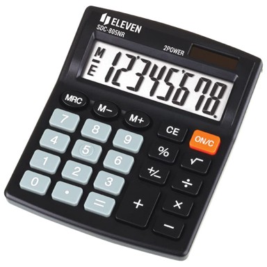 ELEVEN Kalkulator SDC-805NR, komercijalni, 8 mjesta, crni