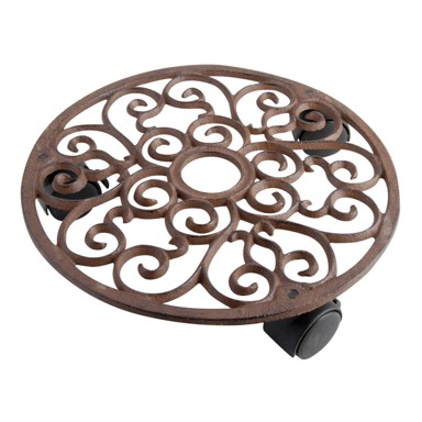 ESSCHERT DESIGN Metalni mobilni stalak za tegle za bilje ø 29 cm, metal, prirodna