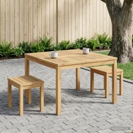 Stolić za kavu 80 x 80,5 x 45 cm od masivnog drva akacije, bijeli
