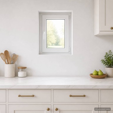 RISOR podrumski prozor PVC 40 x 60 cm, bijeli iznutra