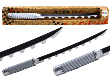 Samurajski mač na baterije s udobnom ručkom i zvučnim efektima, crni