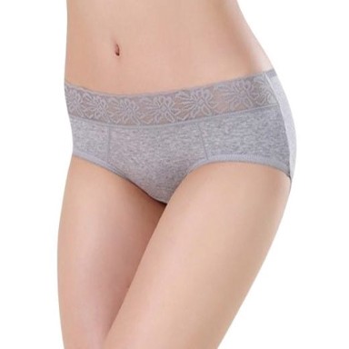LALICUP Menstrualne gaćice sive bez uzorka, veličina XXXL, 1 kom