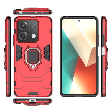 LENUO Maskica Armor za Redmi Note 13 5G, crvena