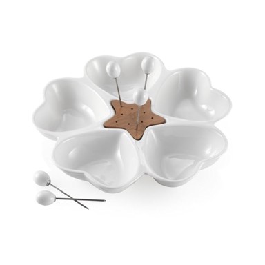 BRANDANI Zdjela za posluživanje s 5 čačkalica Cuori