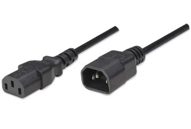 MANHATTAN Kabel naponski C14 (M) na C14 (Ž) 1,8m, produžni