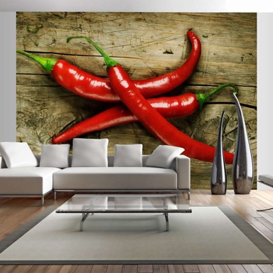 Foto tapeta Spicy chili peppers 250x193