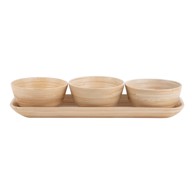 PT LIVING Set za serviranje od bambusa u prirodnoj boji Puro 