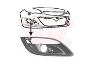 VAN WEZEL Maska branika Opel Astra J 13-, crna, prednja desna, sa maglenkom