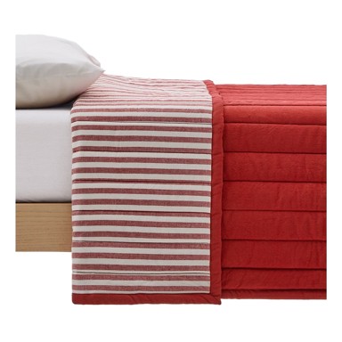 KAVE HOME Crveni prošiven prekrivač od organskog pamuka 180x240 cm Sini 