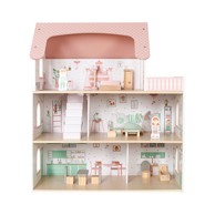 LULILO Drvena kućica za lutke Peonio, 70 cm, ružičasta