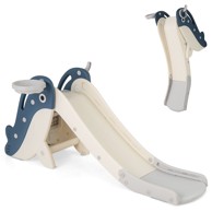 Dječji tobogan s košarkaškim košem i bacanjem prstenova, sklopivi, samostojeći