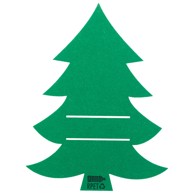Držač za pribor za jelo AP845192-07, oblik bora, filc, zelena boja, 4 kom