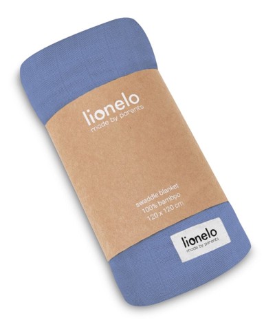 LIONELO Deka za previjanje Bamboo, Blue Denim