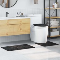 Set od 3 komada prostirki za kupaonicu, tamno, siva, 