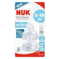 NUK Sisač silikon FC Y protok, 6-18m, 2 kom, više boja
