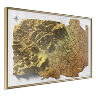 Poster Raised Relief Map: Vienna 90x60