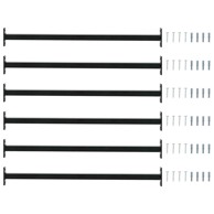 Sigurnosna šipka za prozor podesiva, 6 kom, čelik, crna