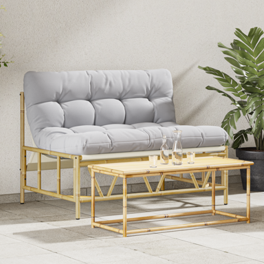 Vrtna klupa s jastukom, 110x80x71 cm, čelik