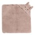KINDSGUT Ružičasti/smeđi pamučan dječji ručnik s kapuljačom, 75x75 cm Rabbit