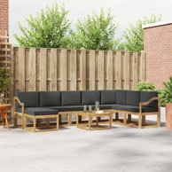 Set vanjskih sofa s jastukom, 9-dijelni, antracit