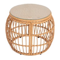 BONAMI ESSENTIALS Okrugli vrtni stolić od umjetnog ratana ø 55,5 cm Vistdal