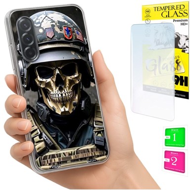 Torbica za Samsung Galaxy A36 / A56 foto maska maska stražnja futrola + staklo 9H