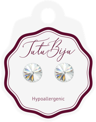 TUTU BIJU Naušnice Rivolo 10 mm, crystal, TRI100C001
